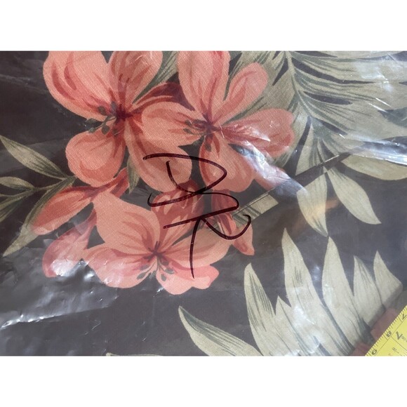 Tommy Bahama Hawaiian Brown Floral Silk Stretch Pants Zip Sz 12 Tropical - Picture 11 of 11